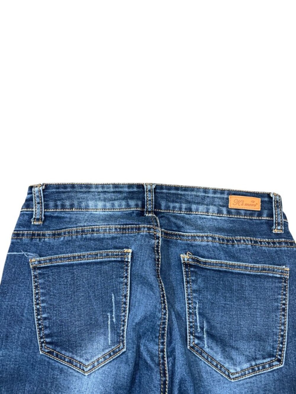 K's More Size 9 Raw Hem Knee Hole Jeans - Picture 12 of 12